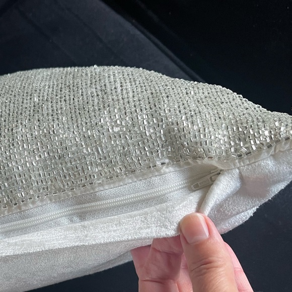 Artistic Accents Shimmering Beaded Lumbar Pillow 12”x20” Throw pillow - Picture 8 of 9